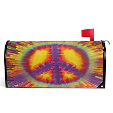 Chic Tie Dye segno della pace colorato Arcobaleno arte cassetta delle lettere copre magnetico giardino giardino giardino decorazione casa dimensioni standard 53,3 cm x 45,7 cm