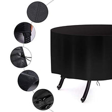 litulituhallo - Copertura rotonda per mobili da giardino, impermeabile, anti aggiornamento, 128 x 71 cm