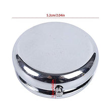 Portapillole Metallo, 5Pcs Portapillole Rotondo Porta Pillole Giornaliero Tascabile con 3 Scomparti, Diametro: 51mm