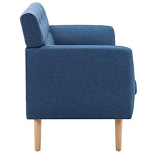 Tidyard Divano a 3 Posti in Stoffa Imbottito,Divani da Soggiorno Moderna,172x70x82cm Blu
