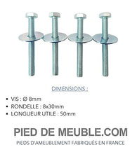 Générique PL200BC30 - Gambe per letto/rete X4, in metallo, diametro 30, altezza: 20 cm, colore: Beige