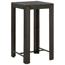 vidaXL Set Bar da Giardino 3 pz con Cuscini Polyrattan Marrone
