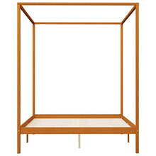 SKM Giroletto con Baldacchino 4 Cassetti in Legno di Pino 160x200 cm