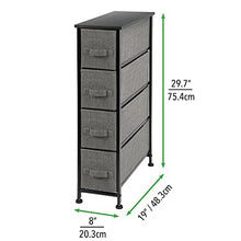 mDesign Cassettiera in tessuto – Comò con 4 cassetti – Pratico organizer con cassetti ideale per camera da letto e bagno – antracite