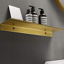 Huante - Mensola da doccia in ottone spazzolato, per bagno, colore: Oro