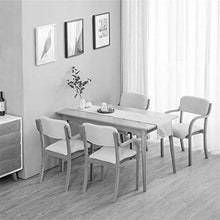 Yxsd - Sgabello da bar in legno, con schienale e bracciolo, utilizzabile per scrivania, sala da pranzo, sedia per apprendimento per la casa e per il commerciale, colore: beige