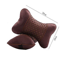 Yongyong Poggiatesta Auto Traspirante Cuscino Collo per Auto Cuscino Poggiatesta Massaggiante in Carboncino di bambù 29cm * 19cm (Color : Dark Brown)