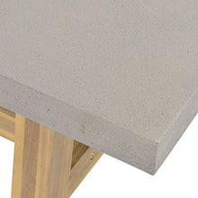 XXL Polystone Acacia Wood Garden Bench - Garden Bench Oria / 45x180x40cm (HxWxD)