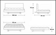 Bagno Italia Divano Letto Moderno 164x95 Nero Microfibra Soggiorno Sofa arredi Interni Modello Luisa I - Arredi Casa