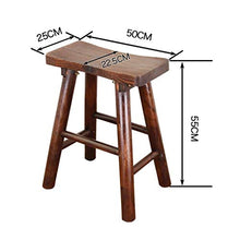 NYDZ - Sgabello da bar con altezza da bancone, stile retrò, con seduta ergonomica e gambe in legno, per sala da pranzo, cucina, bancone bar (dimensioni: 55 cm)