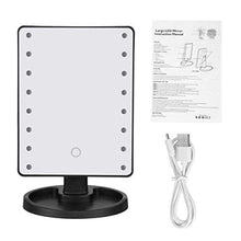 Specchio Trucco con 16 Luci LED Large Mirror Rotazione 360° Makeup Arredamento