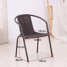 Sedie da Giardino, Poltroncina impilabile per Giardino, Giardino Esterno arredo,Terrazza, Balcone - Sedie Giardino -sedie da Esterno- Nero 4PCS