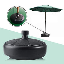 GMWD Base per ombrellone, Base Rotonda per ombrellone in plastica, riempibile con Sabbia, per Esterni, Patio e Cortile, Adatto per aste da 35-38 mm