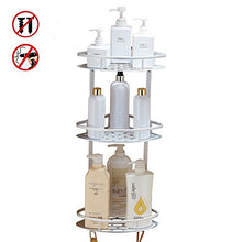 Mensola da bagno a 3 ripiani doccia scaffale angolare senza trapano, cestino angolare a tre livelli rack scaffale da doccia e angolo in alluminio con montaggio a parete