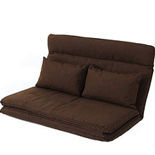 Zhangming WWW Divano Letto Pigro Regolabile Pieghevole Doppio Tempo Libero Multifunzione (Grigio) (Colore : Coffee)
