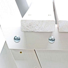Mendler Panca Oslo per Esterni con Schienale Legno Massiccio 148cm Bianco Grezzo