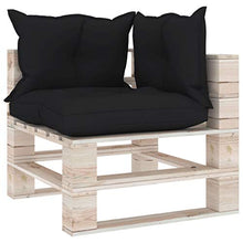 FAMIROSA Divano Angolare da Giardino in Pallet con Cuscini Legno di Pino-6054
