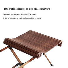 SCDXJ Tavolo da Esterno Giardino，Legno Massiccio tavolino pieghfnole，Adatto per Campeggio, Barbecue, Balcone,Brown-120 * 60 * 41cm