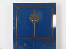 Yajutang - Cassettiera cinese in legno massiccio, colore: Blu