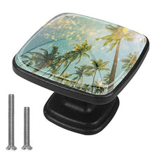 Palm tree with party lights flashing Pomelli per Porta Set di 4 Pomelli per Mobili Manopole per Cassetti Cucina Armadio Vetro