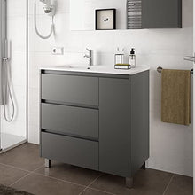 Salgar Arenys Set Mobile da Bagno, Pannelli di truciolato, Grigio Opaco, Extra Grande