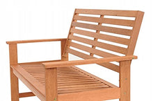 Panchina da giardino a 2 posti, in legno, portata fino a 200 kg