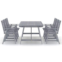 vidaXL Set Pranzo da Giardino 7 pz in Legno Massello di Acacia Grigio