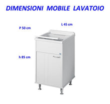 Negrari 9046A Mobile Lavatoio in Resina per Esterno, Bianco