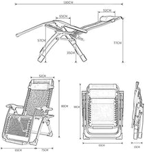 Azyq Cuscino Sedie Zero Gravity Sedia Oversize Zero Gravity per Persone Pesanti, Lettino Prendisole Reclinabile Extra Largo per Prendere il Sole in Spiaia, Supporto 440 Libbre