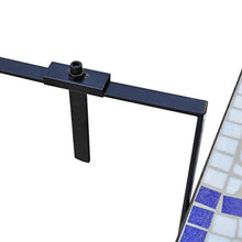 Tavolino Appendibile da Balcone/Tidyard Mosaico Balcone tabella d'Attaccatura Semicircolare 76 x 56 x 64 cm | Blu e Bianco