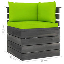 vidaXL Divano Angolare da Giardino su Pallet con Cuscini Legno di Pino