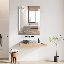 Mirror Specchio LED, Smart, Specchio antiappannamento, Specchio Bagno, Specchio Illuminato a Luce Tricolore, 60 * 80 cm