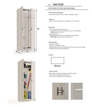 Dianhydro Armadio Multiuso con PORTASCOPE 2 Ante H cm 180 x L cm 73 x P cm 37