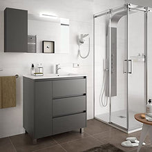 Salgar Arenys Set Mobile da Bagno, Truciolato, Grigio Opaco, Extra Grande