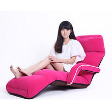 Poltrone LHA Pieghevole Sedia a Sdraio Pigro Divano Napping Sedia Pieghevole (Colore : Pink)