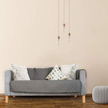 Relaxdays Copridivano 3 Posti, Telo Divano Idrorepellente per Casa e Feste, Protegge da Peli e Macchie, Poliestere, Grigio, 275 X 175 Cm