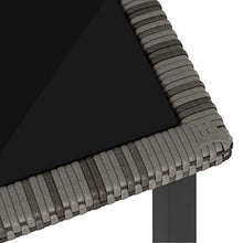 FAMIROSA Set da Pranzo da Giardino 9 pz in Polyrattan Grigio-5716