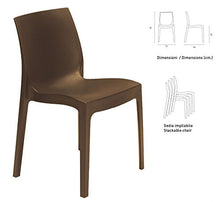 Sedia Rome grigio perla resistente per interni ed esterni (conf. 6 pz)