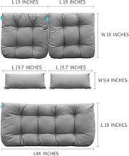 YB&GQ Patio Chair Furniture per Divano Portico,All'Aperto Interna Cuscino Spalliera per Divano in Pallet,Vimini 2 Posti Cuscini da Sedia & 2 Cuscino Schienale & 2 Cuscini Lolumini