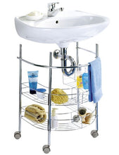 WENKO Scaffale sotto lavabo in cromo - 2 piani, Acciaio, 53 x 63.5 x 41 cm, Cromo