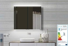 Lux-Aqua YDC80-70-Armadietto con Specchio, Alluminio, Argento, 80 x 70 cm