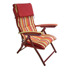 Sedia a sdraio imbottita 64x30x98 cm - Colore Rosso, Blu