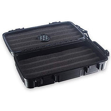 QINJLI Impermeabile e Resistente Cigar Humidor, Portatile Viaggio Cigar Box-Nero (5 pc)