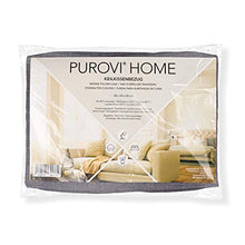 Purovi - Cuscino a cuneo, rivestimento grigio, 60 x 50 x 30 cm (senza cuscino a cuneio)