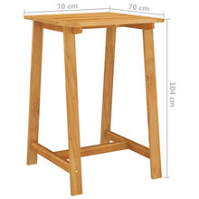 FAMIROSA Tavolo da Bar da Giardino 70x70x104 cm in Massello di Acacia