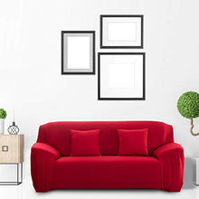 Cafopgrill Copridivano Elastico Antiscivolo per Divano Elastico sfoderabile Copridivano per Divano in Tessuto Elastico/Due/Tre/Quattro posti Rosso(2 Seater ：145-185cm)