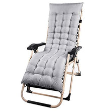 Cuscino Imbottito per Poltrona Sdraio Relax 170x48cm Antiscivolo Cuscino Imbottito per Sedia a Sdraio Dondolo Cuscino in Cotone per Interno ed Esterno da Giardino (Grigio, 170x48cm)