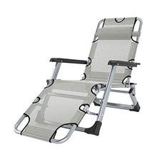 Hfyg Lettino Prendisole Sedia Gravity Zero Sedia Sdraio Pieghevole Sedia da Campeggio Portatile reclinabile Sedia da Giardino Supporto 200kg Chaise Longue (Color : Light Gray)