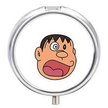 TIANAIS - Contenitore rotondo per pillole, stile Doraemon, 107 pillole, è abbastanza piccolo da adattarsi facilmente in una borsa