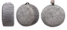 BRANDSSELLER, pouf sgabello per interni ed esterni gonfiabile – design a tronco d'albero – 55 x 25 cm – colori: marrone, grigio